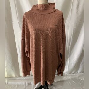 New balance dusty rose heatloft waffle tunic top size XL